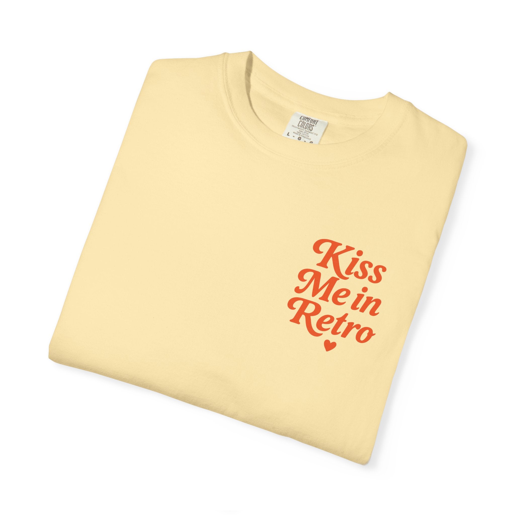 Kiss Me in Retro Graphic T-Shirt – Vintage Mini Motif Unisex Tee
