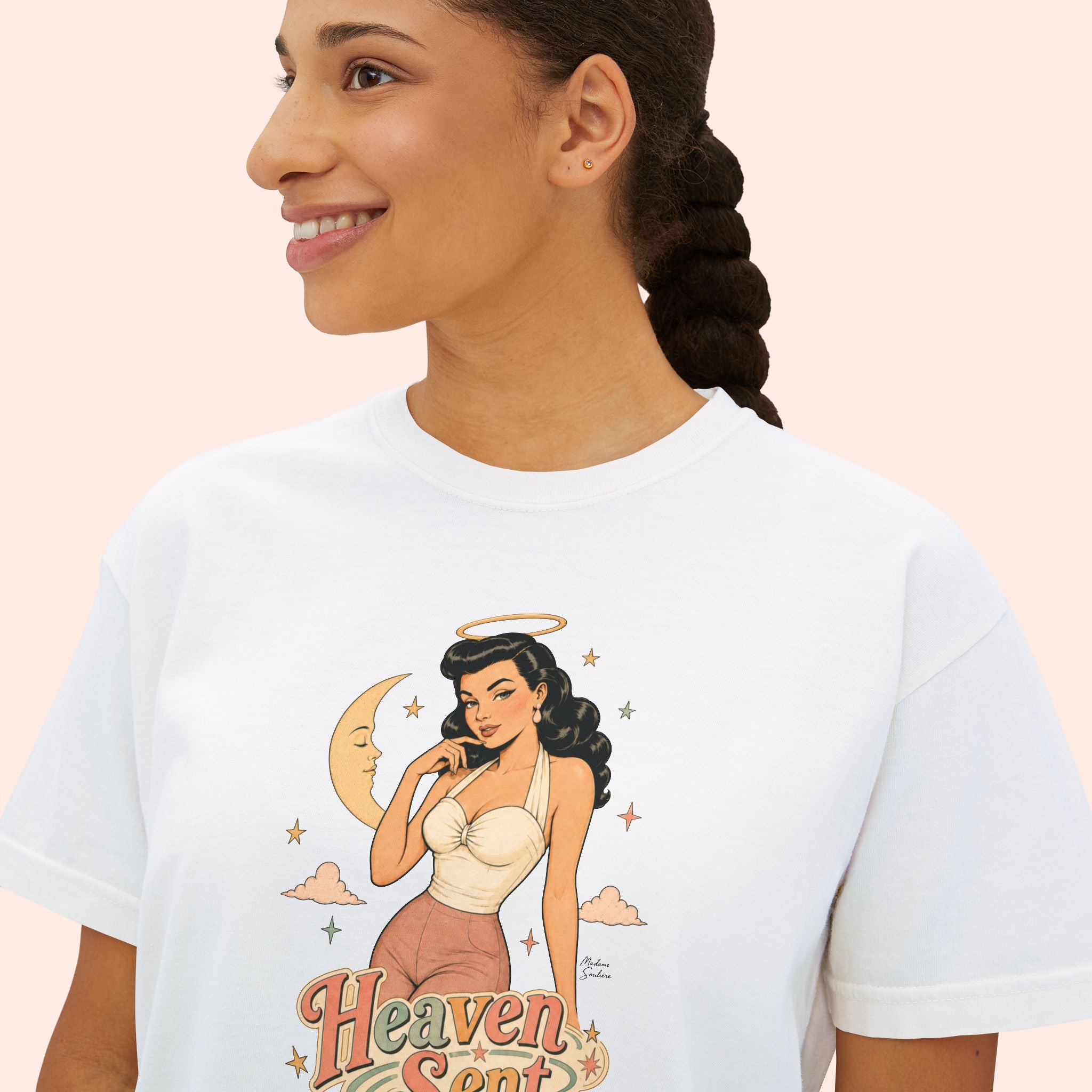 Heaven Sent – Retro Pin-Up Vintage Boxy T-Shirt