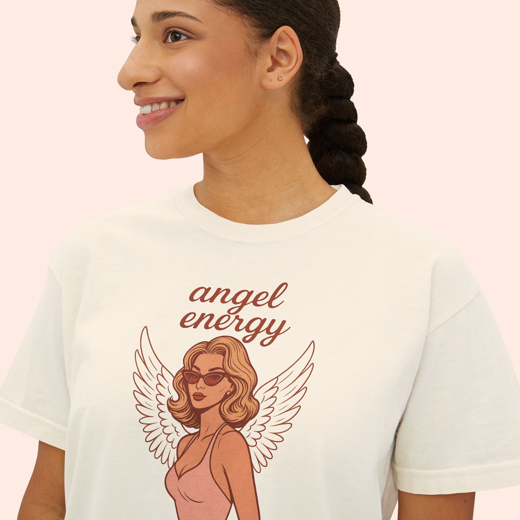 Angel Energy – Retro Pin-Up Vintage Boxy T-Shirt