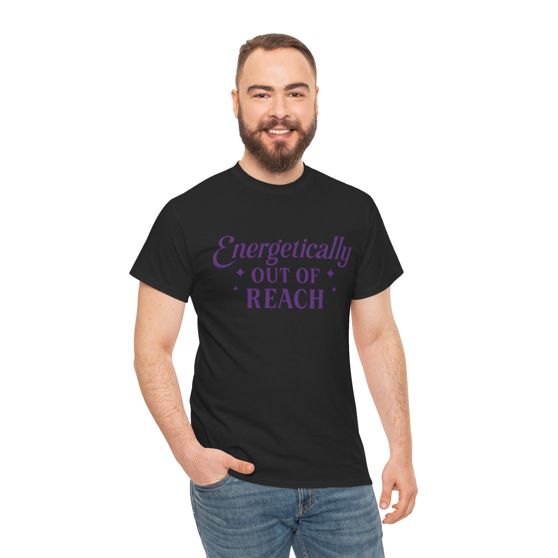 Energetically Out of Reach Unisex T-Shirt – Retro Vintage Graphic Tee, Spiritual Pin Up Shirt, Aesthetic Cosmic Vibes Top - Madame Soulière