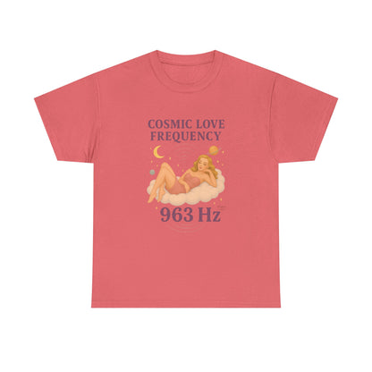 Cosmic Love Frequency 963 Hz Unisex T-Shirt – Retro Vintage Spiritual Graphic Tee, Angel Number Vibes, Feminine Pin Up Inspired Top - Madame Soulière