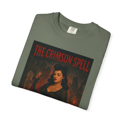 The Crimson Spell Halloween Unisex T-Shirt – Retro Witch Graphic Tee, Vintage Horror Spooky Top,  Scary Season Shirt - Madame Soulière