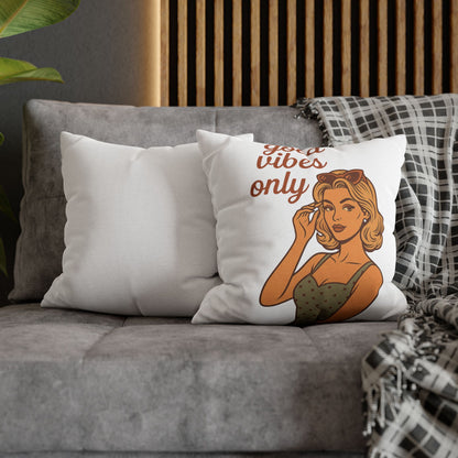 Good Vibes Only Starts Here - Retro Spiritual Pillow, Aesthetic Home Decor - Madame Soulière