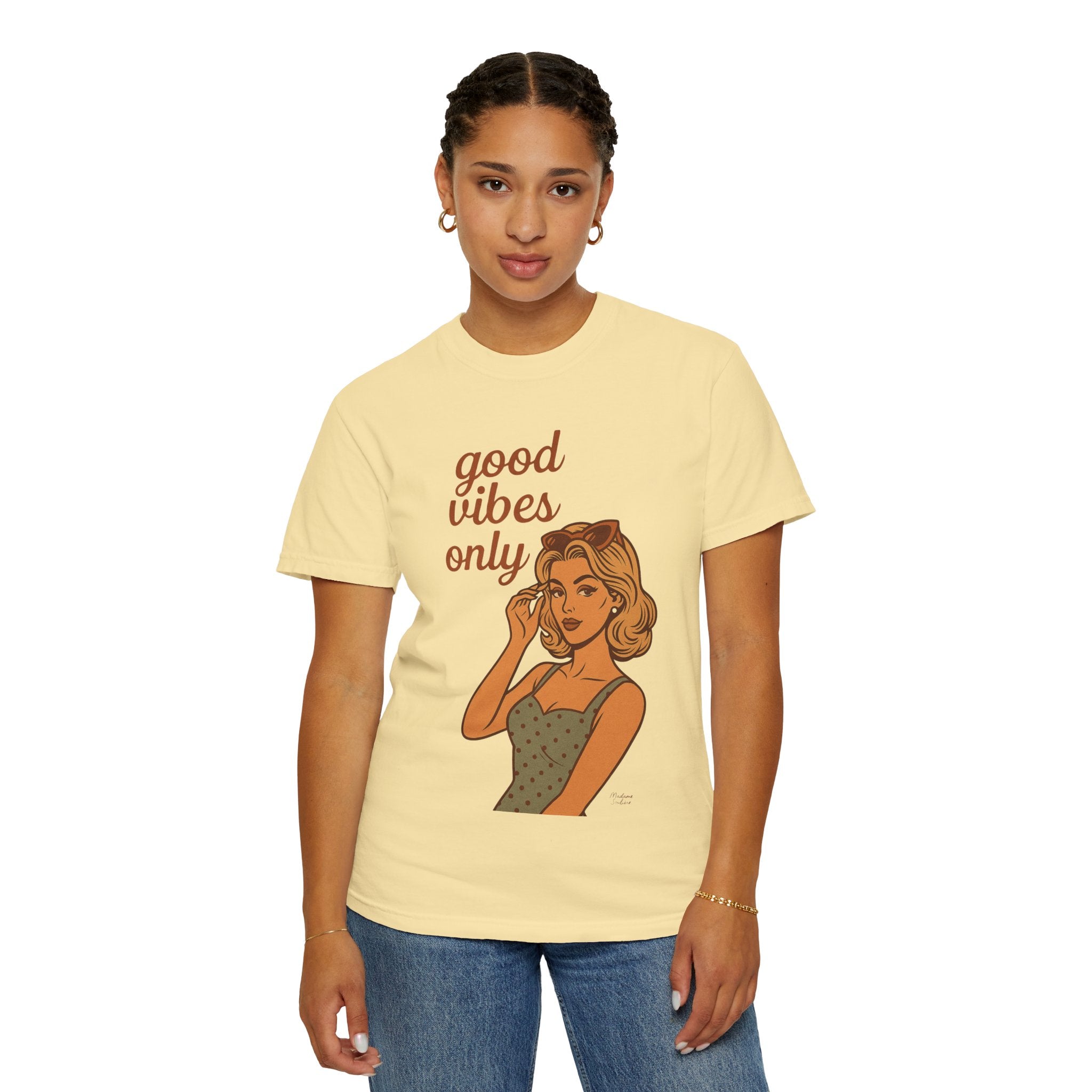 Good Vibes Only – Retro Pin-Up Vintage T-Shirt