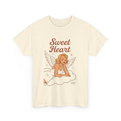Sweet Heart Unisex T-Shirt – Retro Angel Graphic Tee, Vintage Pin Up Inspired Top, Feminine Heaven Sent Shirt - Madame Soulière