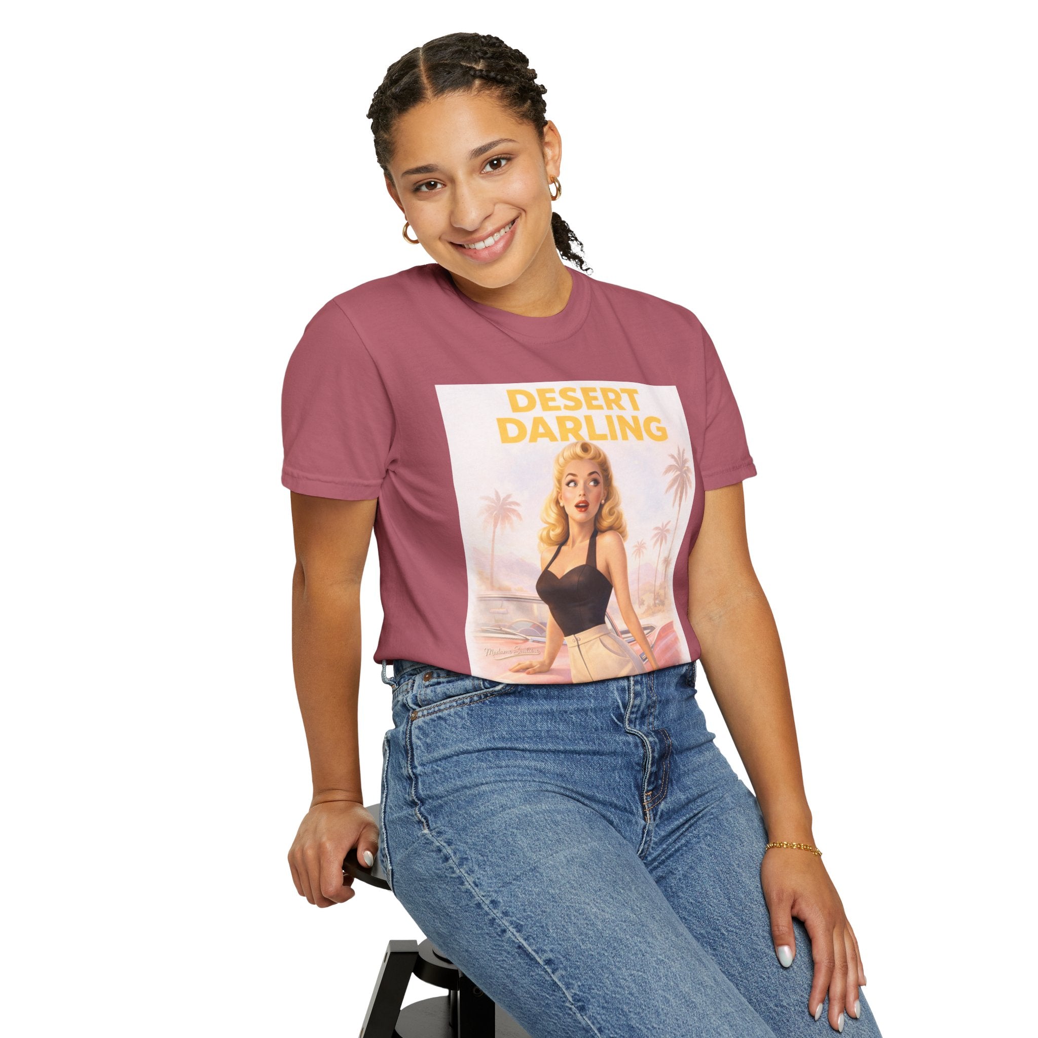 Desert Darling – Retro Pin-Up Graphic T-Shirt