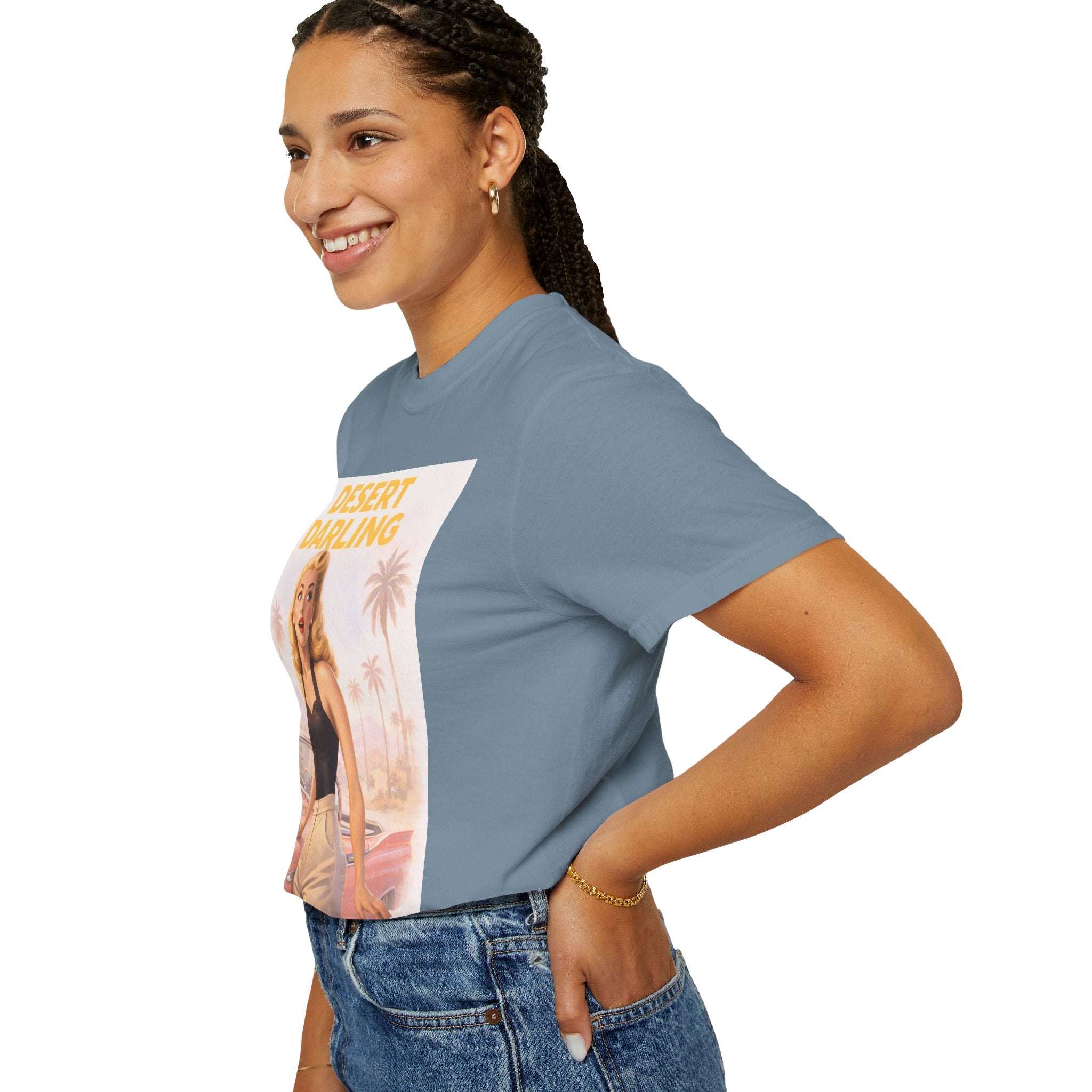 Desert Darling – Retro Pin-Up Graphic T-Shirt