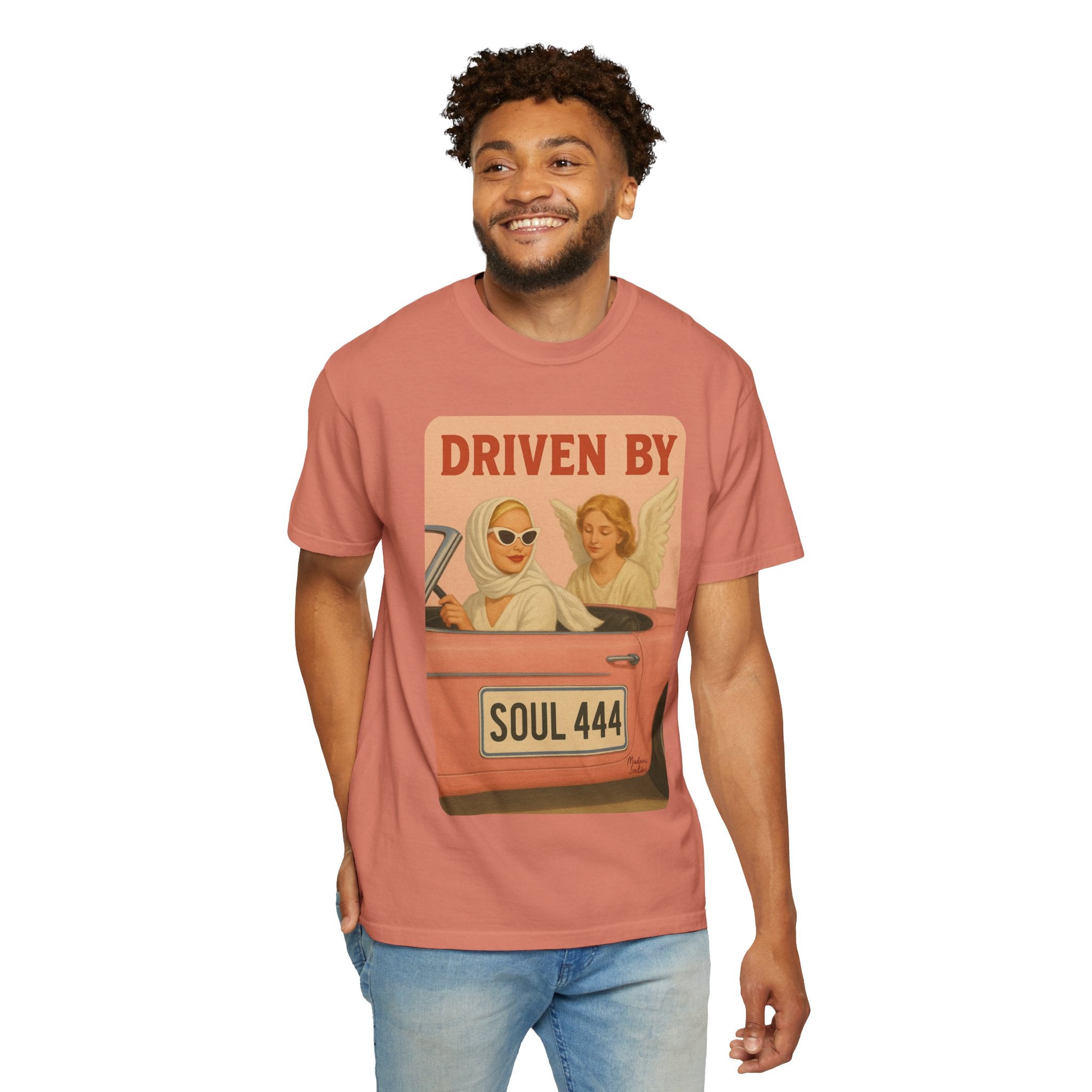 Driven by Soul 444 Graphic T-Shirt – Spiritual Retro Angel Number Unisex Tee
