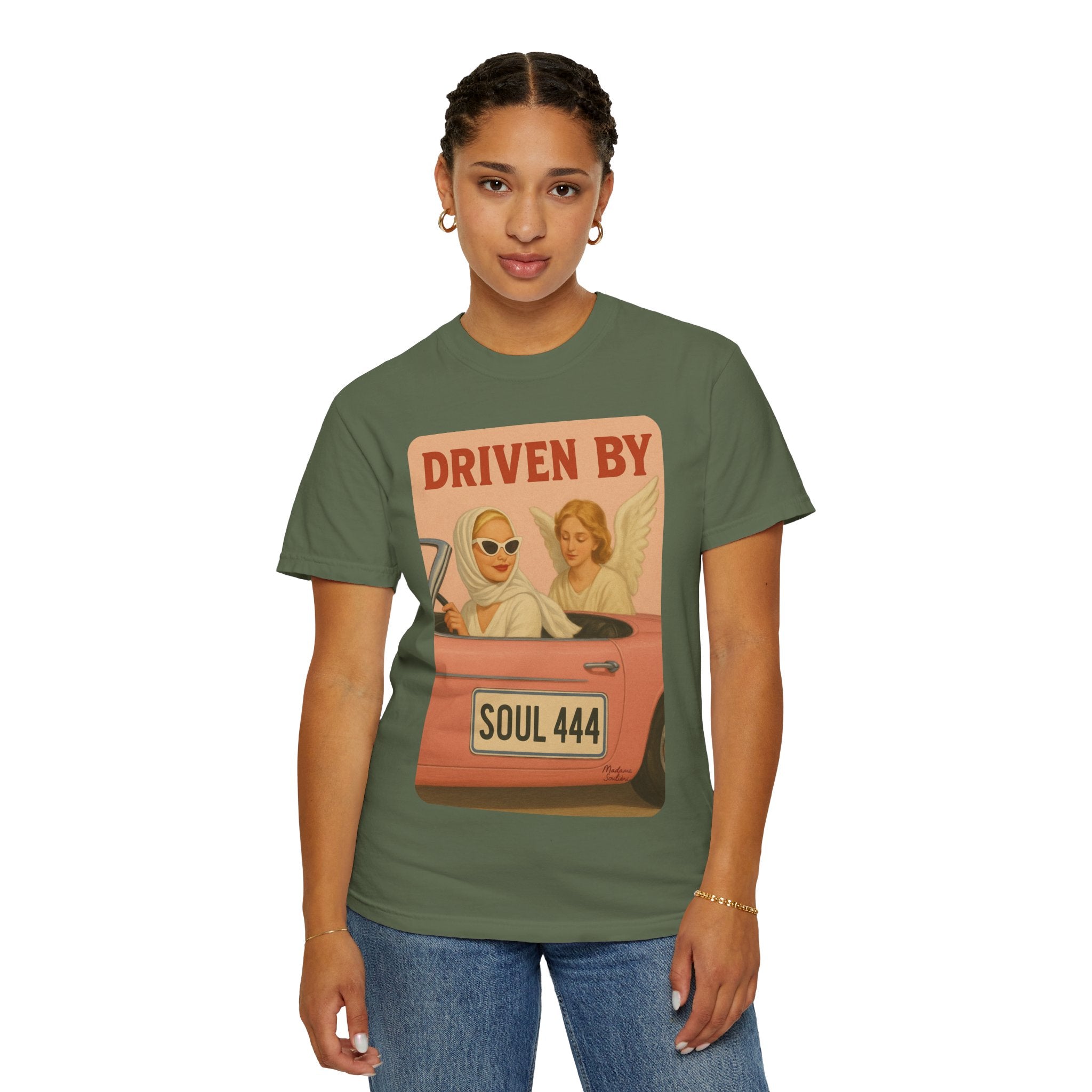 Driven by Soul 444 Graphic T-Shirt – Spiritual Retro Angel Number Unisex Tee