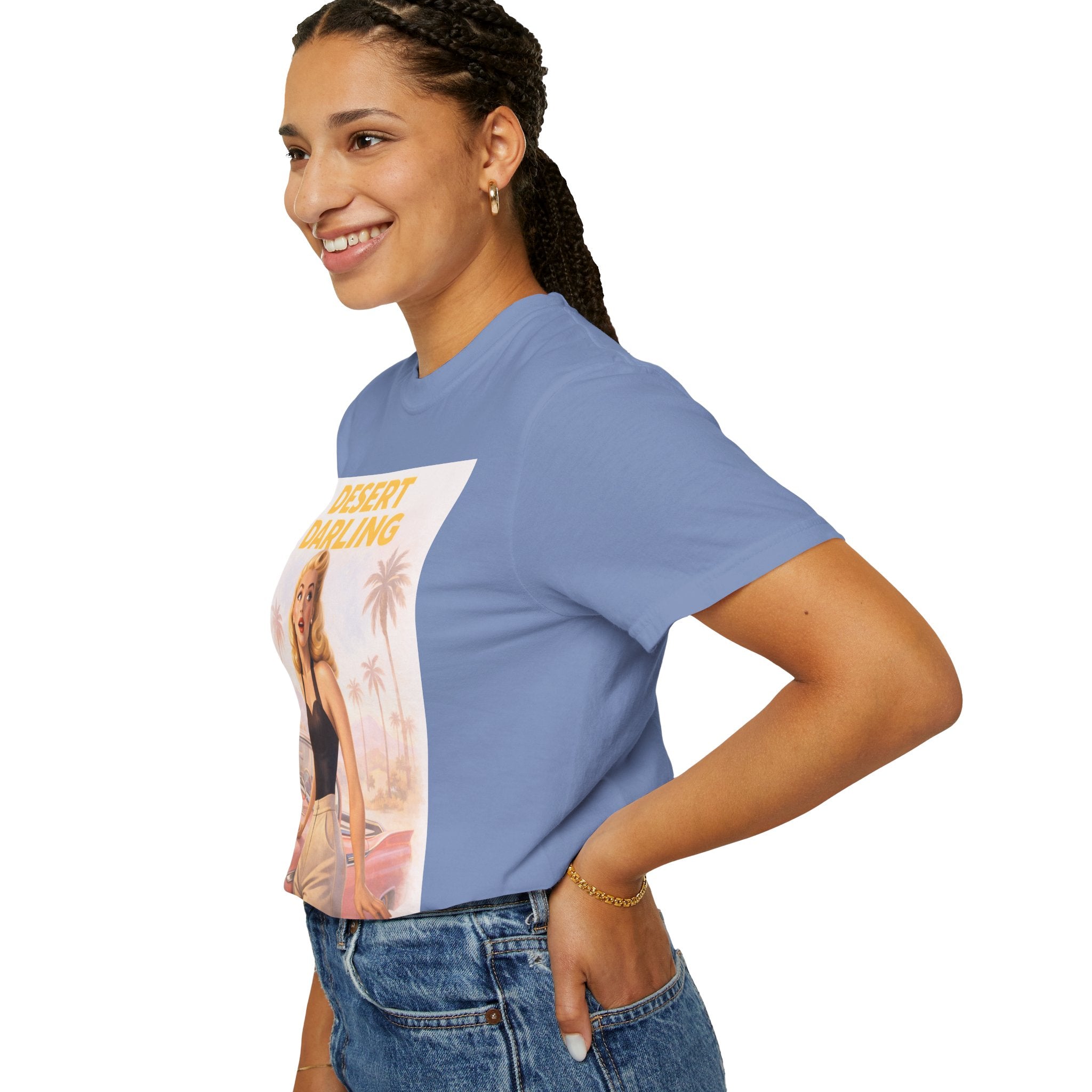 Desert Darling – Retro Pin-Up Graphic T-Shirt