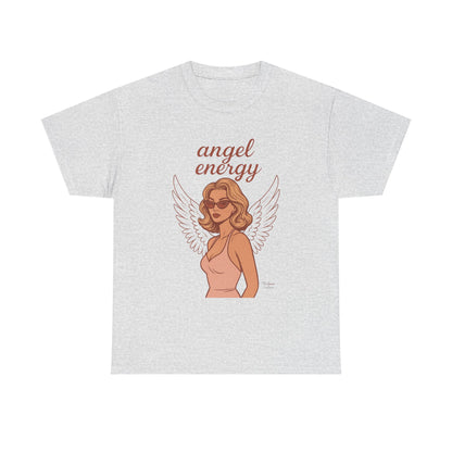 Angel Energy Unisex T-Shirt – Vintage Retro Graphic Tee, Spiritual Pin Up Shirt, Feminine Aesthetic Empowerment Top - Madame Soulière