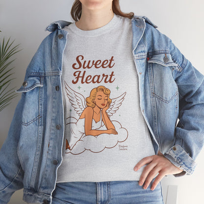 Sweet Heart Unisex T-Shirt – Retro Angel Graphic Tee, Vintage Pin Up Inspired Top, Feminine Heaven Sent Shirt - Madame Soulière