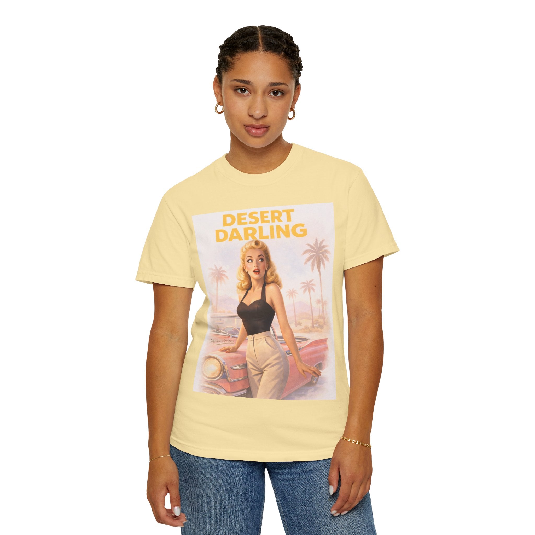 Desert Darling – Retro Pin-Up Graphic T-Shirt