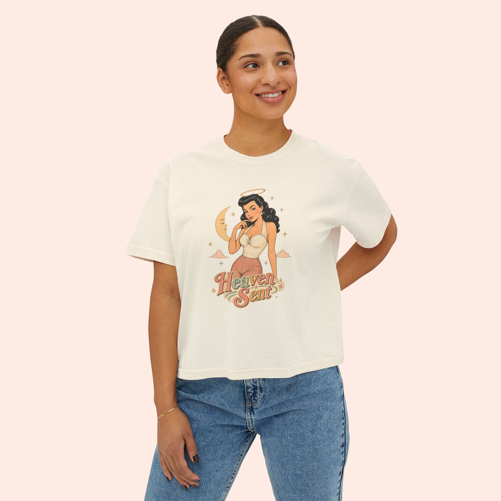 Heaven Sent – Retro Pin-Up Vintage Boxy T-Shirt