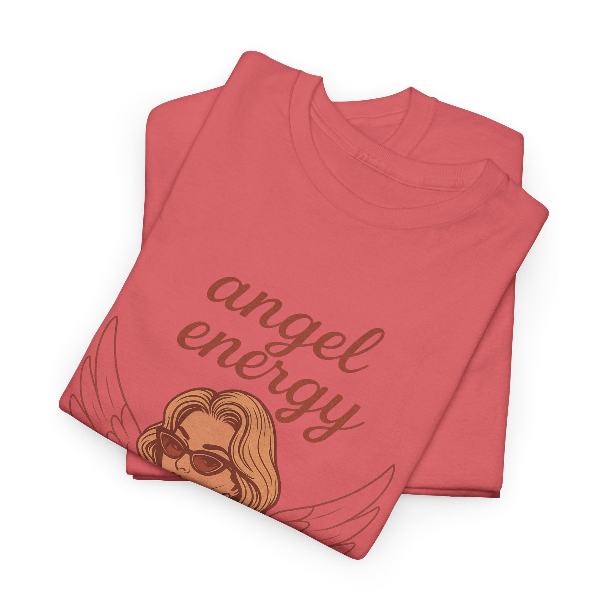 Angel Energy Unisex T-Shirt – Vintage Retro Graphic Tee, Spiritual Pin Up Shirt, Feminine Aesthetic Empowerment Top - Madame Soulière