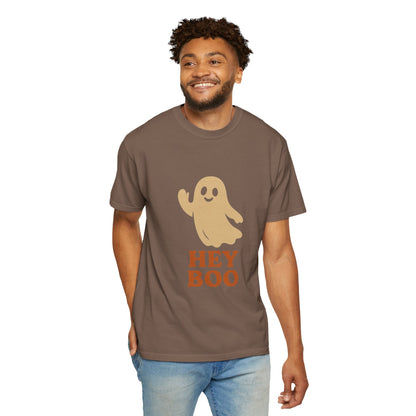 Retro Halloween Ghost T-Shirt – Vintage Pin Up Style Tee, Spooky Season Graphic Top, Hey Boo Shirt for Women & Men - Madame Soulière