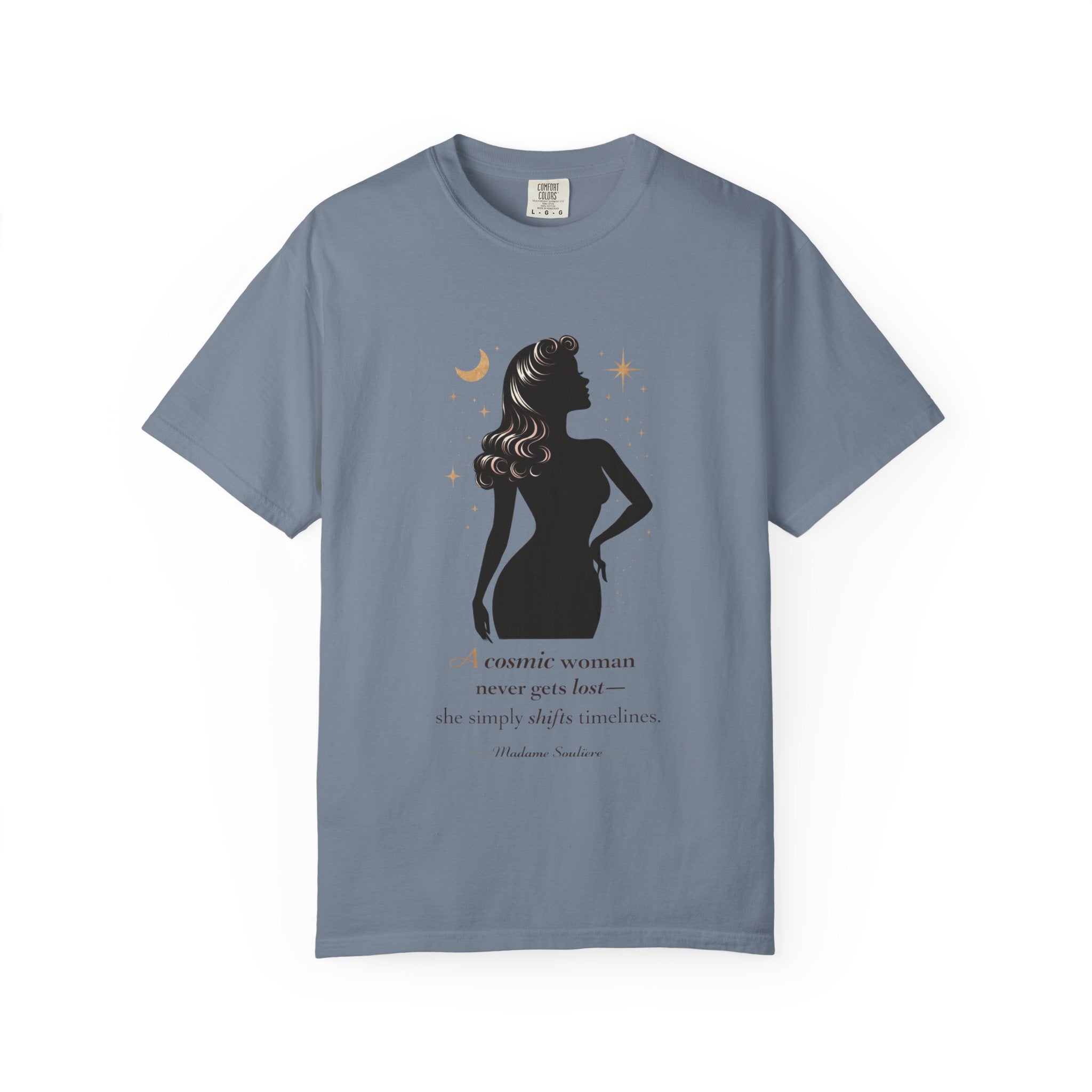 A Cosmic Woman Never Gets Lost – Vintage Feminine Cosmic T-Shirt