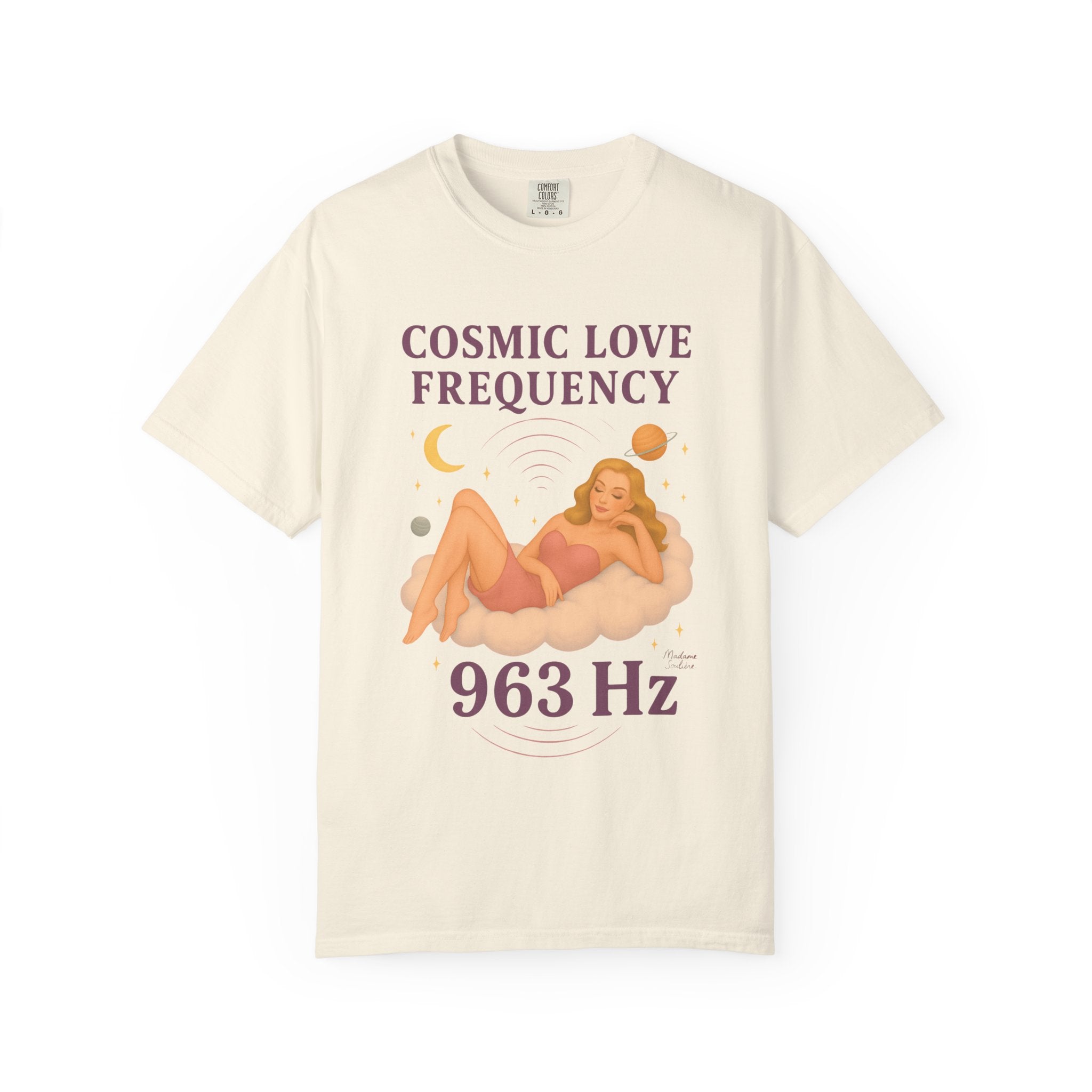 Cosmic Feminine Frequency – Retro Pin-Up Vintage T-Shirt