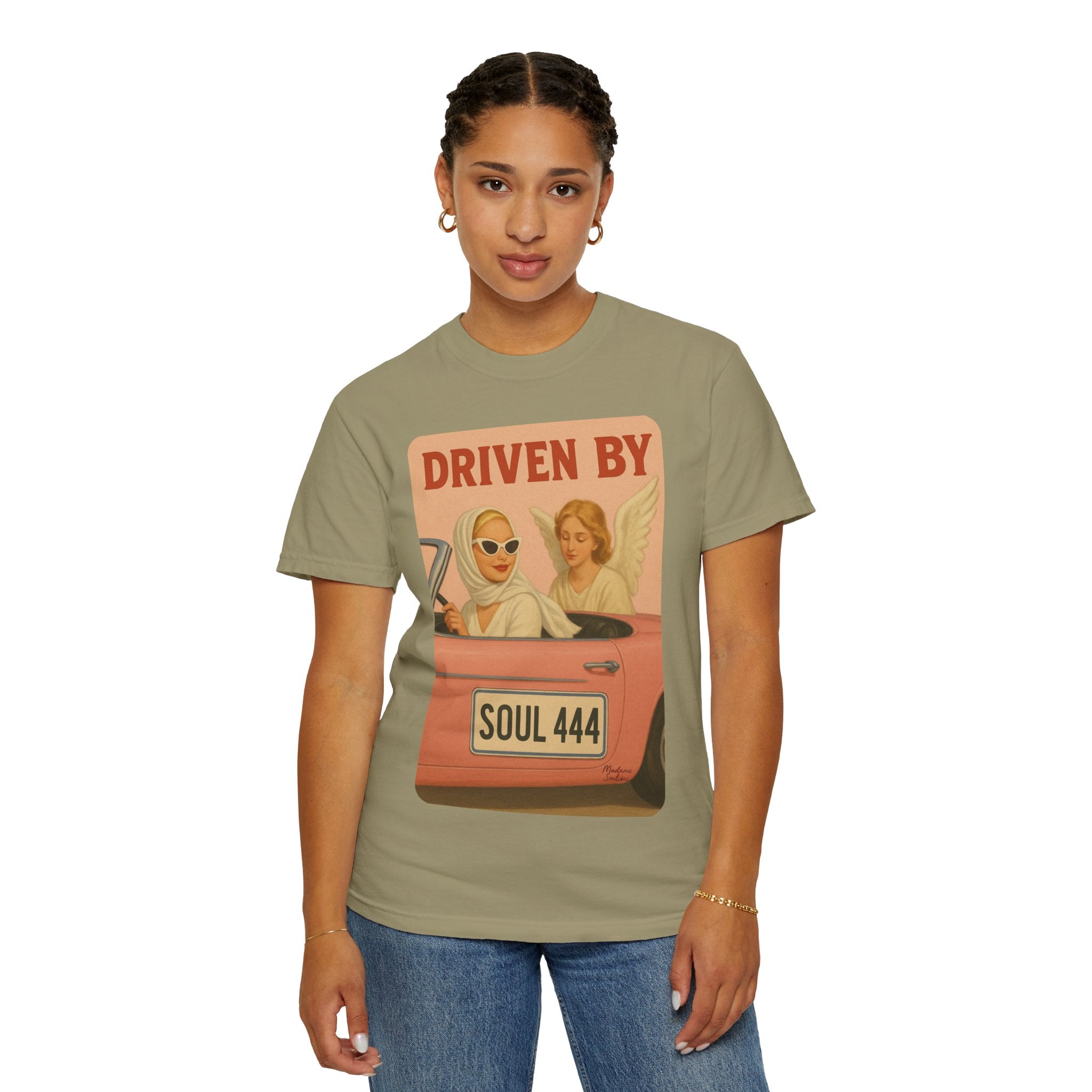 Driven by Soul 444 Graphic T-Shirt – Spiritual Retro Angel Number Unisex Tee