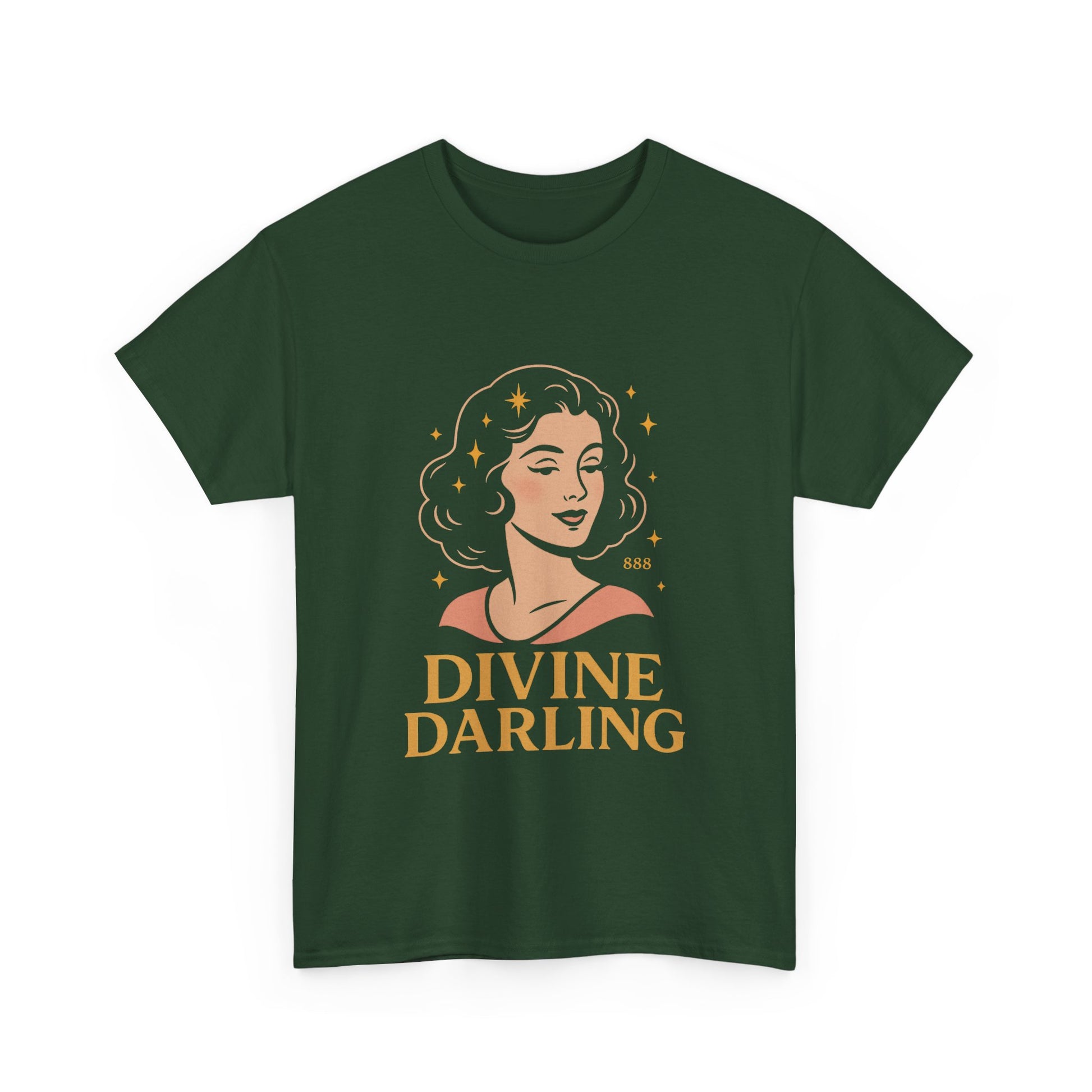 Wearing 888 Like It’s Chanel – Divine Darling T-Shirt, Vintage Retro Unisex Tee, 50s Pin Up Spirit Shirt - Madame Soulière