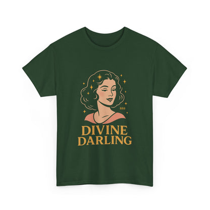 Wearing 888 Like It’s Chanel – Divine Darling T-Shirt, Vintage Retro Unisex Tee, 50s Pin Up Spirit Shirt - Madame Soulière