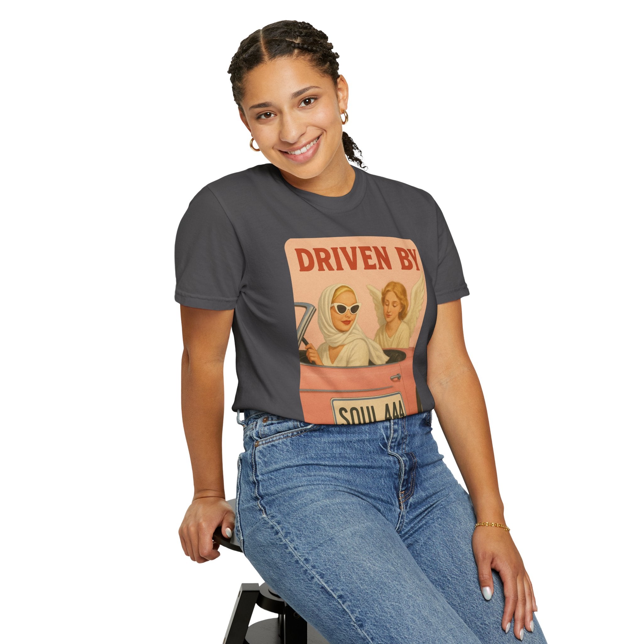 Driven by Soul 444 Graphic T-Shirt – Spiritual Retro Angel Number Unisex Tee