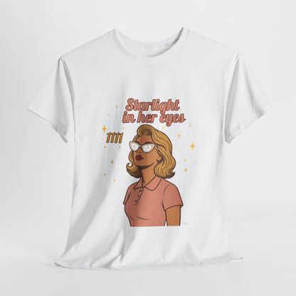 Starlight in Her Eyes – 1111 Angel Number Retro T-Shirt | Unisex Spiritual Vintage Tee - Madame Soulière
