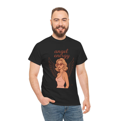 Angel Energy Unisex T-Shirt – Vintage Retro Graphic Tee, Spiritual Pin Up Shirt, Feminine Aesthetic Empowerment Top - Madame Soulière