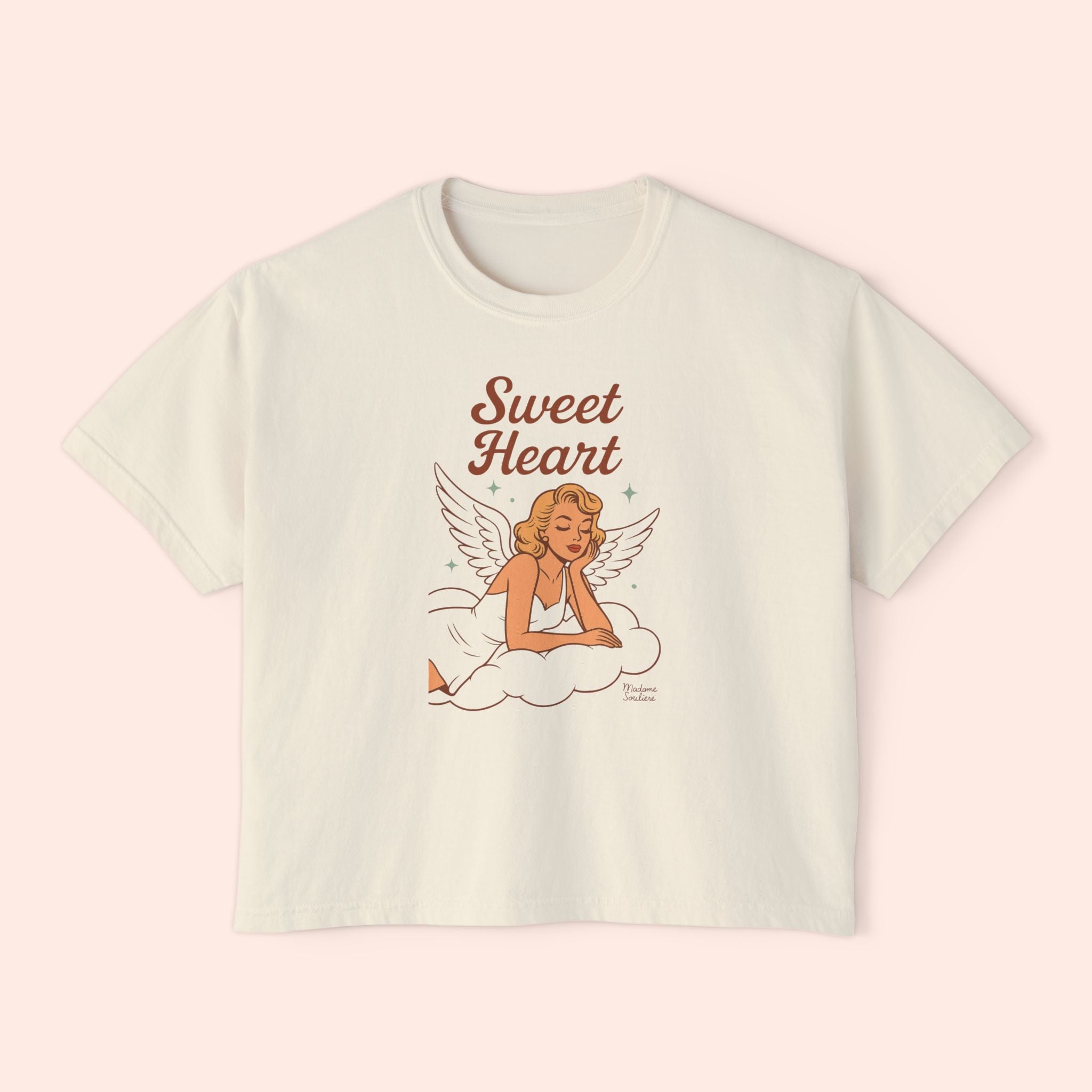 Sweet Heart – Retro Angel Vintage Boxy T-Shirt