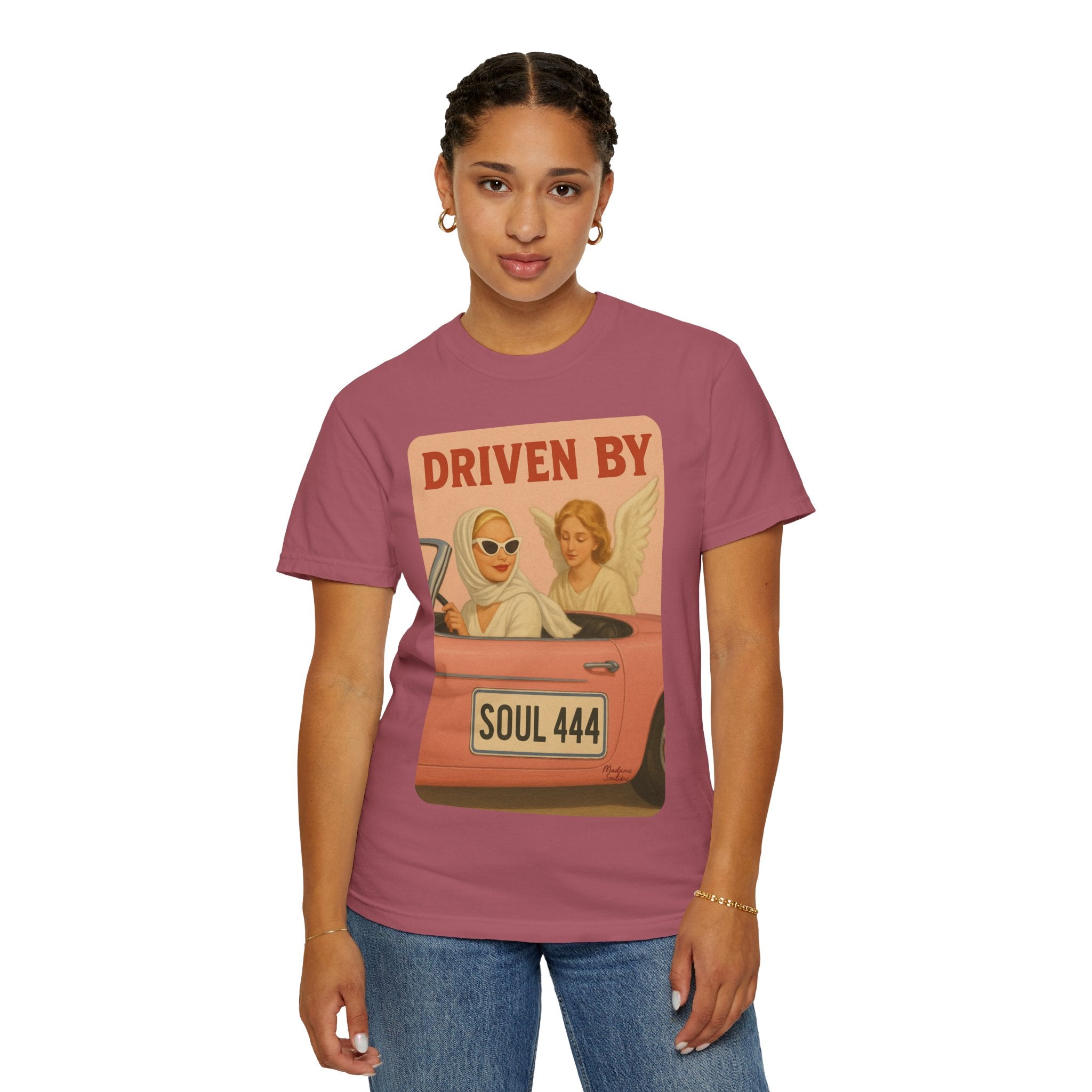 Driven by Soul 444 Graphic T-Shirt – Spiritual Retro Angel Number Unisex Tee
