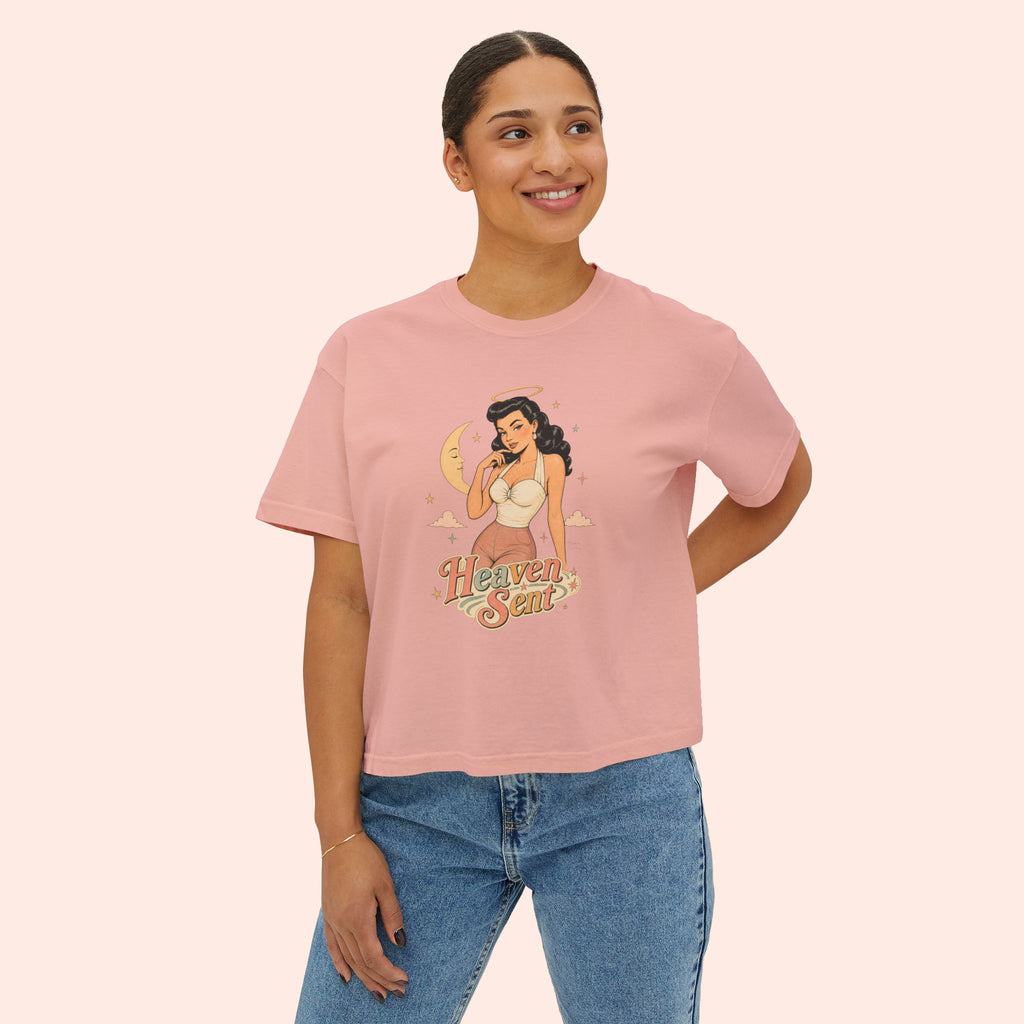 Heaven Sent – Retro Pin-Up Vintage Boxy T-Shirt