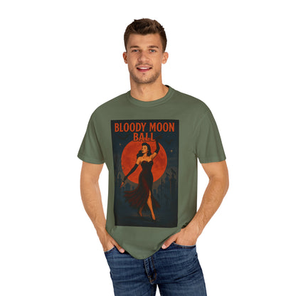 Bloody Moon Halloween Unisex T-Shirt – Vampire Retro Graphic Tee, Vintage Horror Spooky Top, Scary Season Shirt - Madame Soulière
