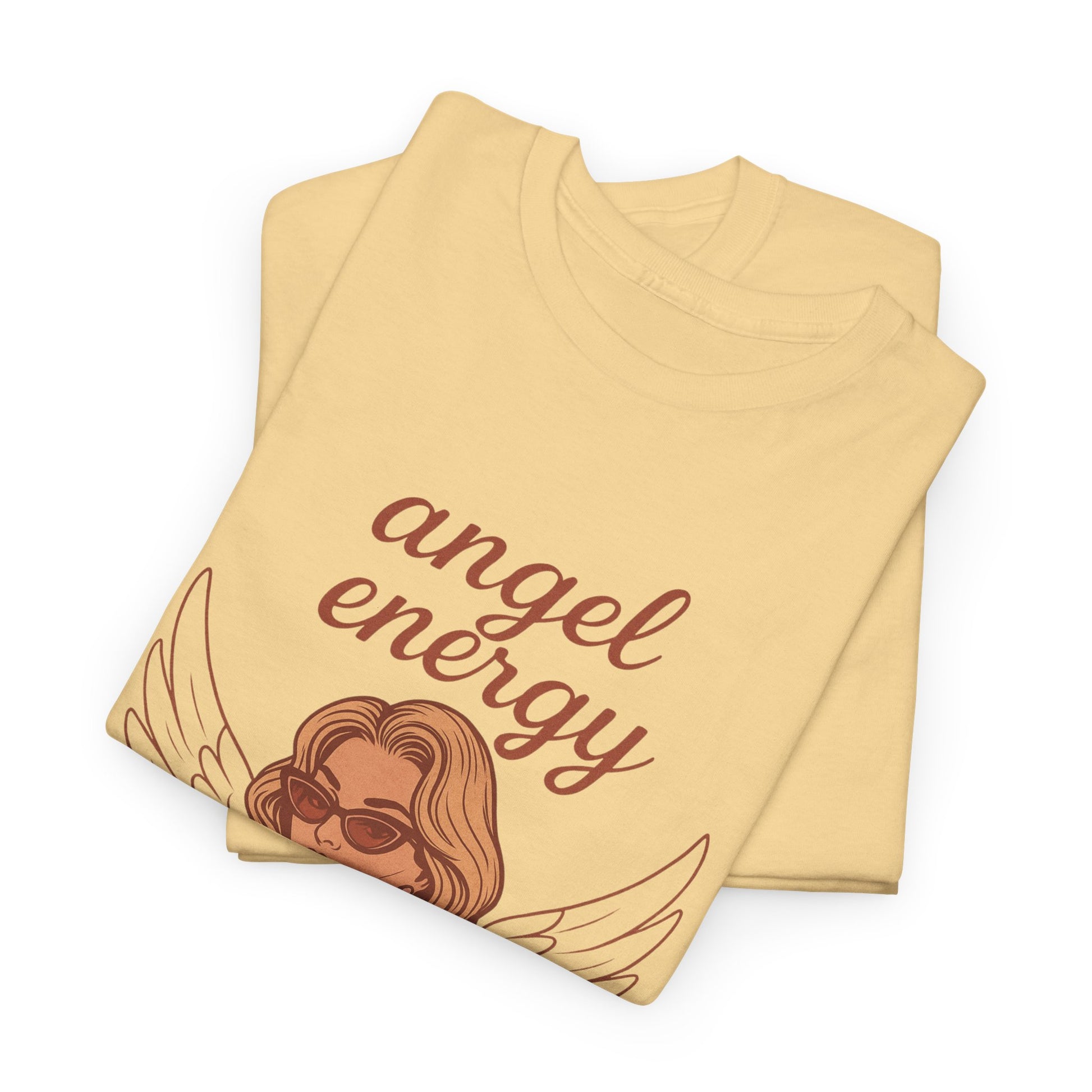 Angel Energy Unisex T-Shirt – Vintage Retro Graphic Tee, Spiritual Pin Up Shirt, Feminine Aesthetic Empowerment Top - Madame Soulière