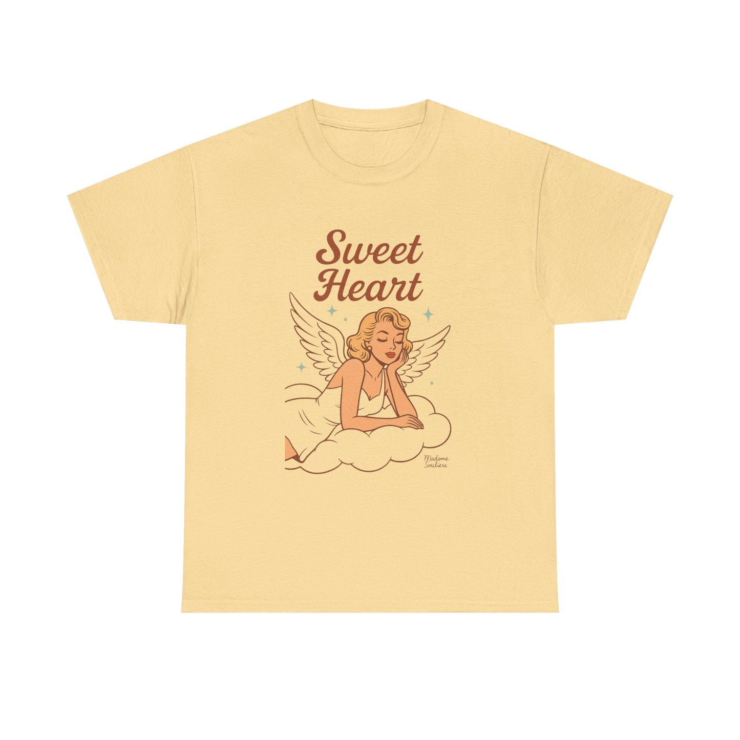 Sweet Heart Unisex T-Shirt – Retro Angel Graphic Tee, Vintage Pin Up Inspired Top, Feminine Heaven Sent Shirt - Madame Soulière