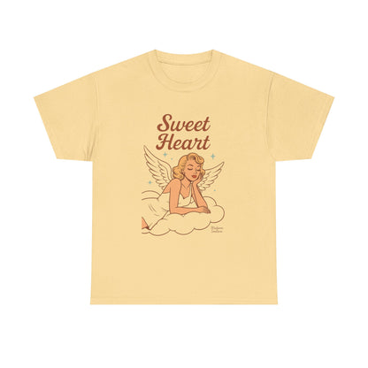 Sweet Heart Unisex T-Shirt – Retro Angel Graphic Tee, Vintage Pin Up Inspired Top, Feminine Heaven Sent Shirt - Madame Soulière