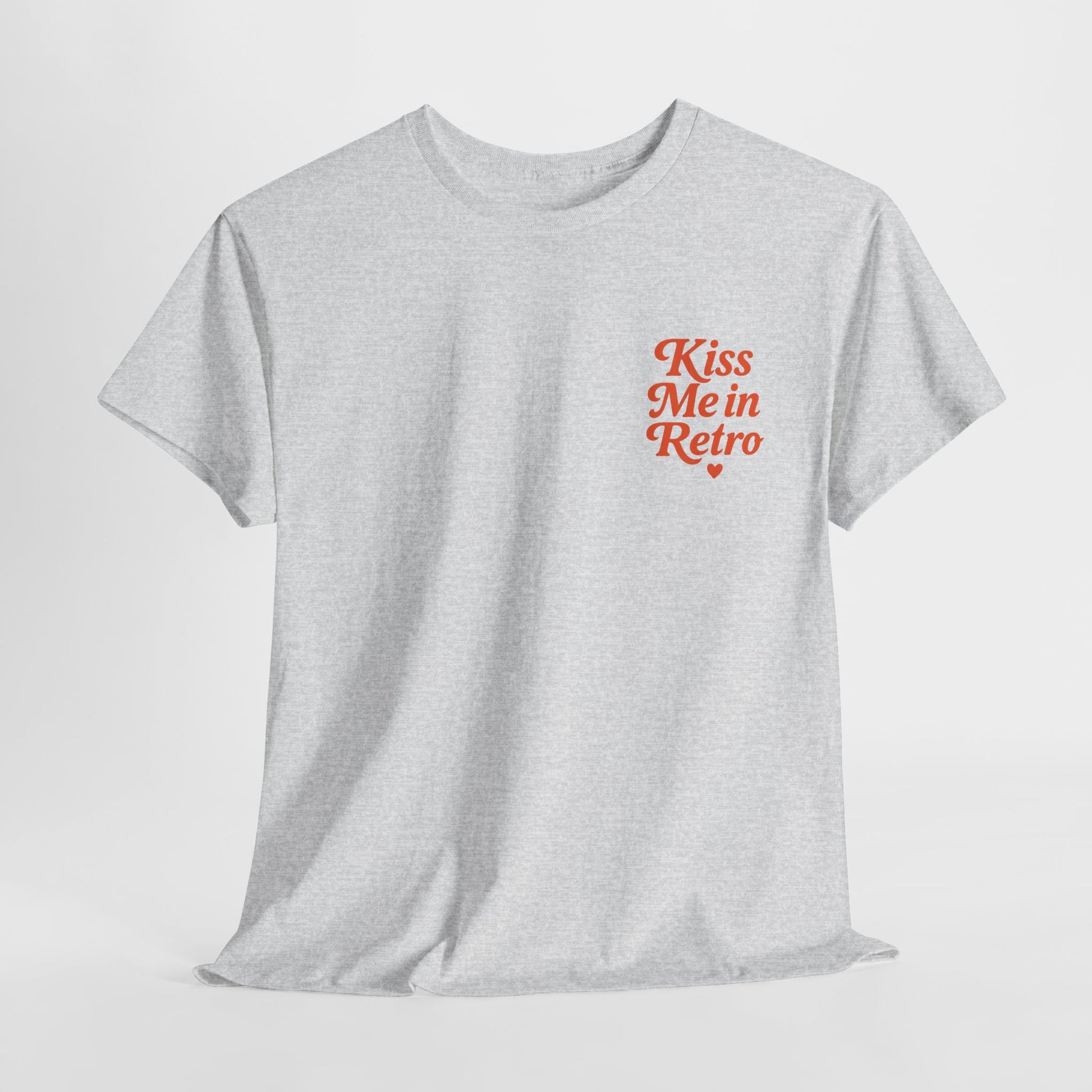 Retro Mini Slogan Unisex T-Shirt – Kiss Me in Retro Graphic Tee, Vintage Pin Up Inspired Top, 50s Rockabilly Style, Feminine Retro Statement Shirt - Madame Soulière