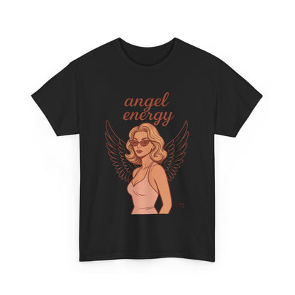 Angel Energy Unisex T-Shirt – Vintage Retro Graphic Tee, Spiritual Pin Up Shirt, Feminine Aesthetic Empowerment Top - Madame Soulière