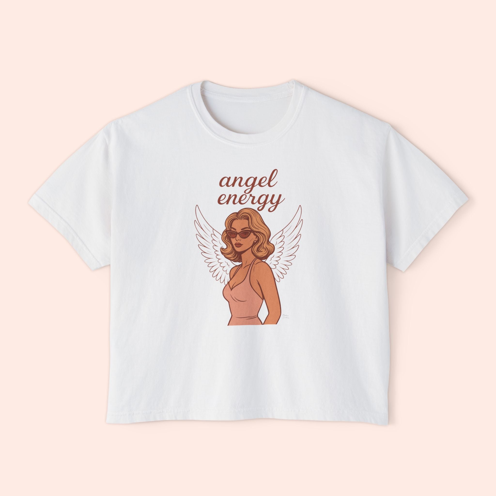 Angel Energy – Retro Pin-Up Vintage Boxy T-Shirt