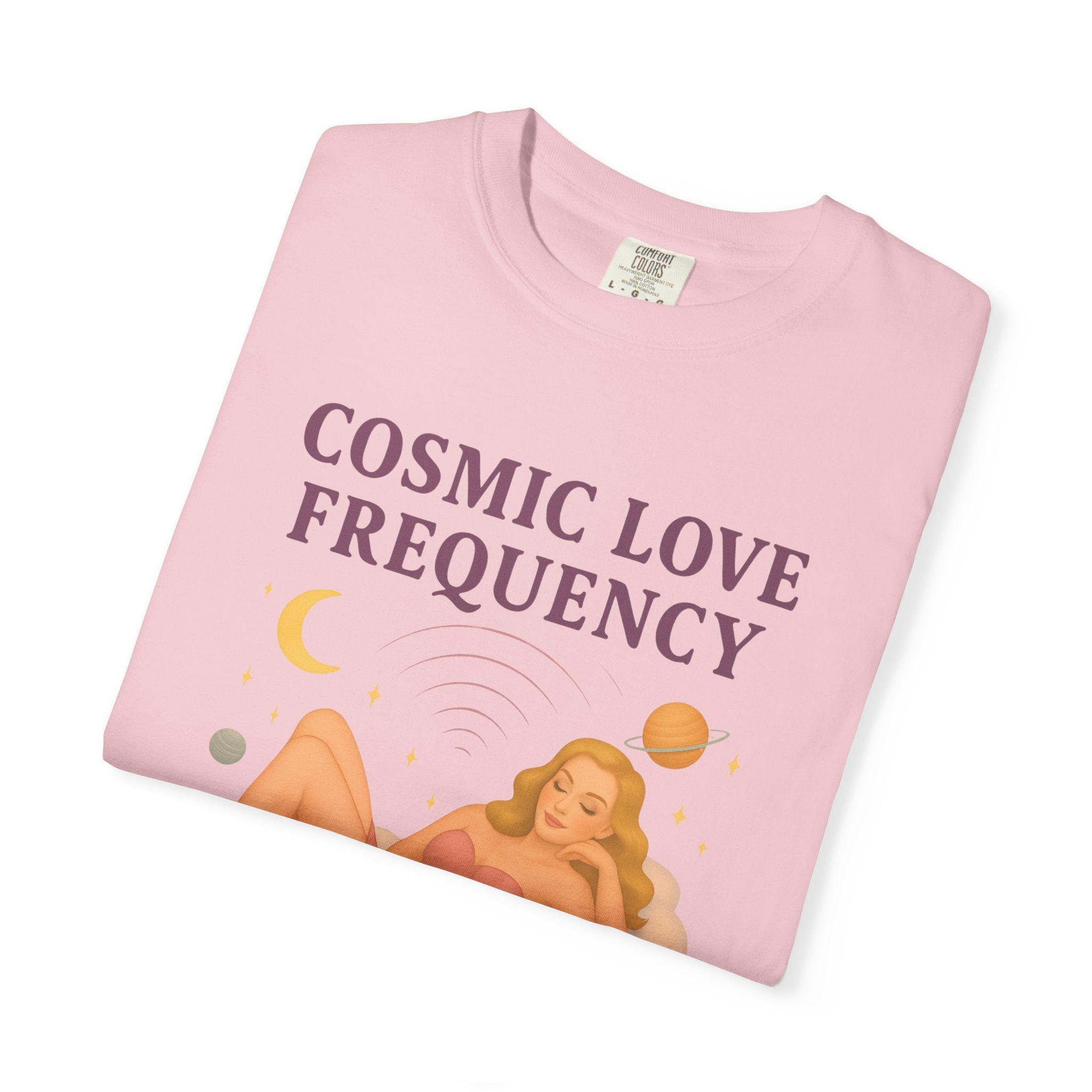 Cosmic Feminine Frequency – Retro Pin-Up Vintage T-Shirt
