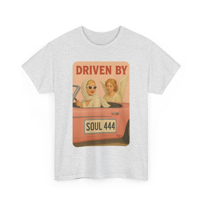 Driven by Soul 444 – Angel Number Retro Graphic Tee | Unisex Vintage Empowerment Shirt - Madame Soulière