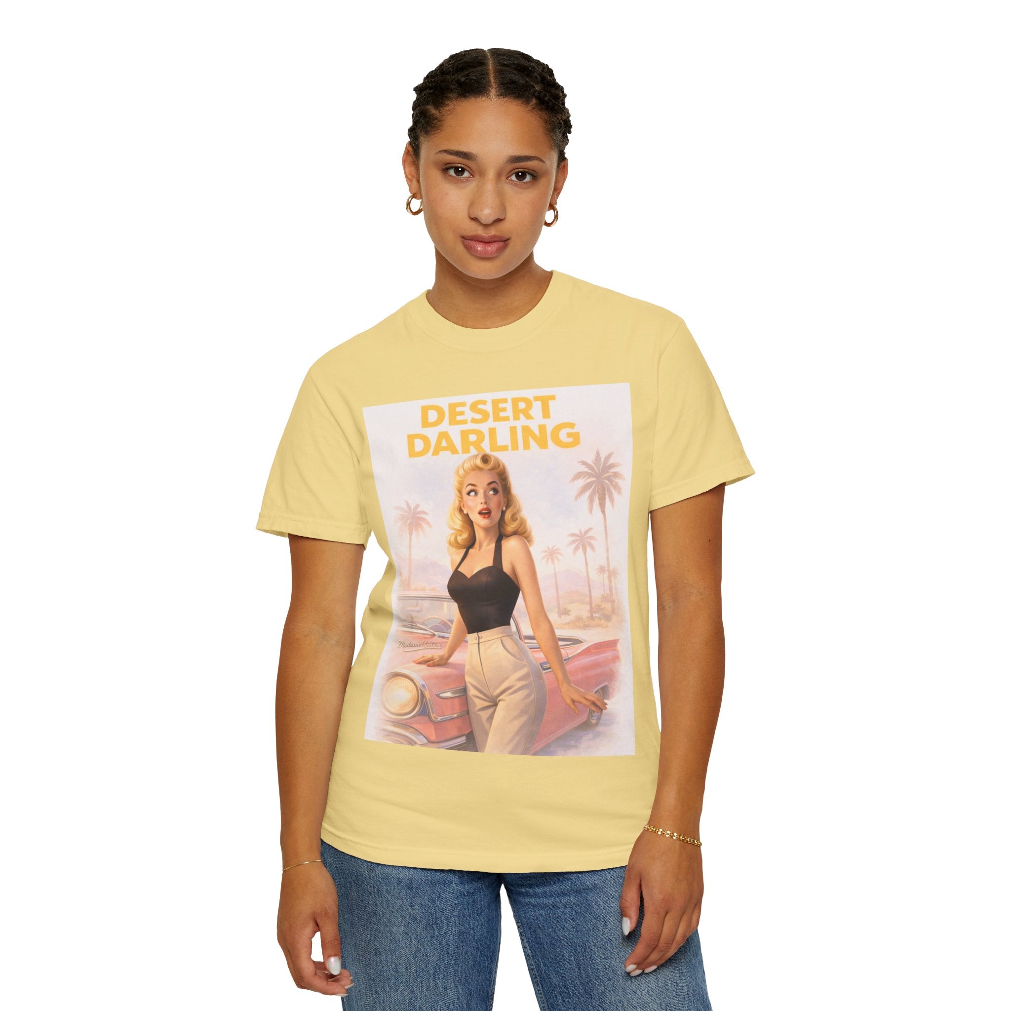 Desert Darling – Retro Pin-Up Graphic T-Shirt