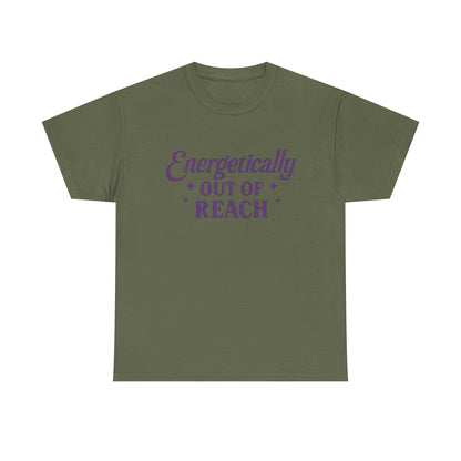 Energetically Out of Reach Unisex T-Shirt – Retro Vintage Graphic Tee, Spiritual Pin Up Shirt, Aesthetic Cosmic Vibes Top - Madame Soulière