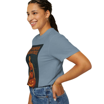The Pumpkin Enchantress Halloween Unisex T-Shirt – Retro Witch Graphic Tee, Vintage Pumpkin Horror Top, Spooky Unisex Scary Season Shirt - Madame Soulière
