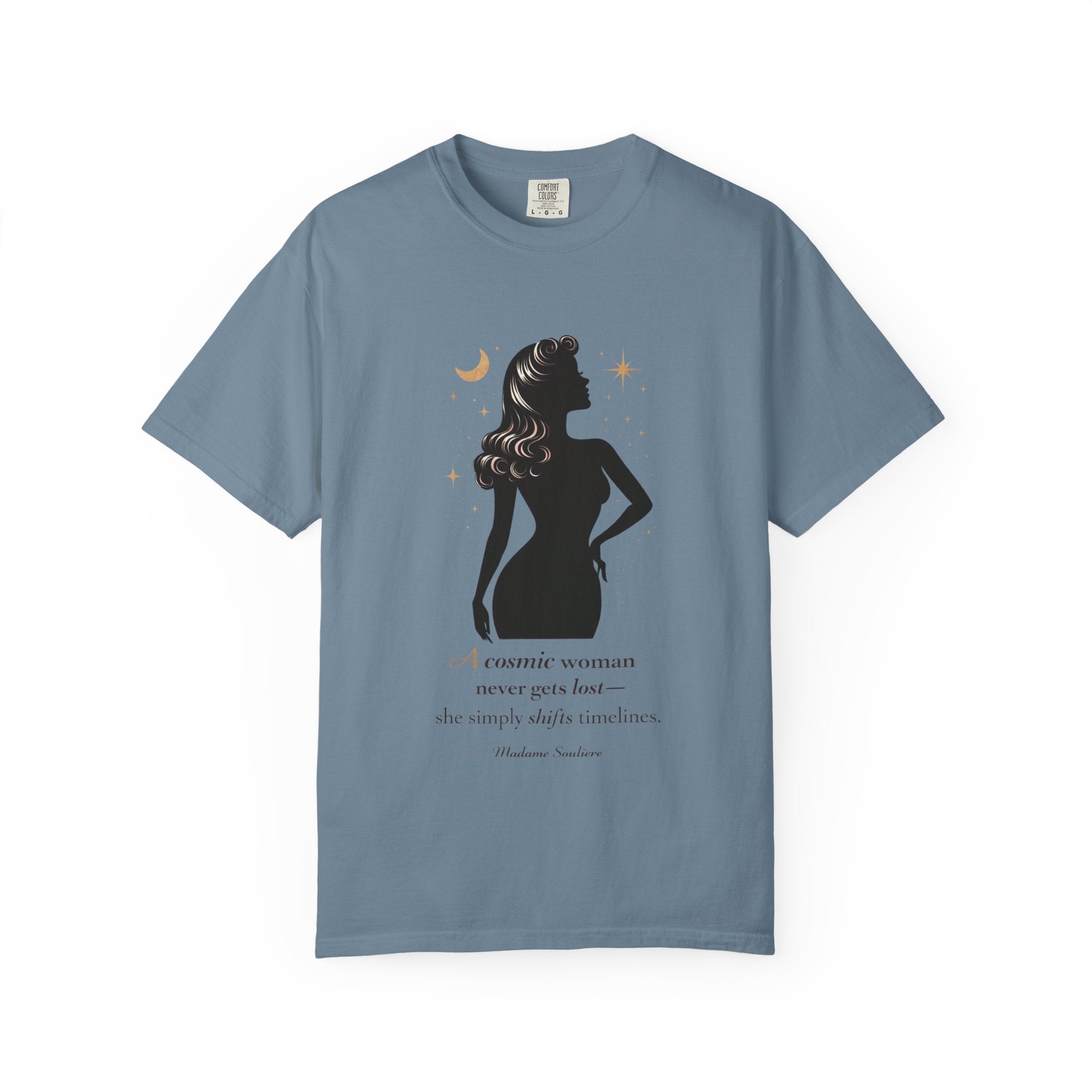 A Cosmic Woman Never Gets Lost – Vintage Feminine Cosmic T-Shirt