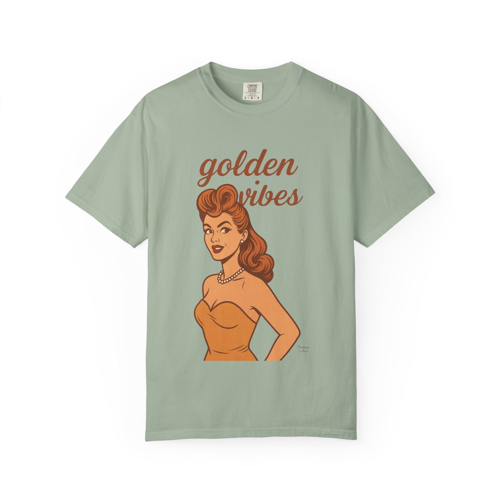 Golden Vibes – Retro Pin-Up Vintage T-Shirt