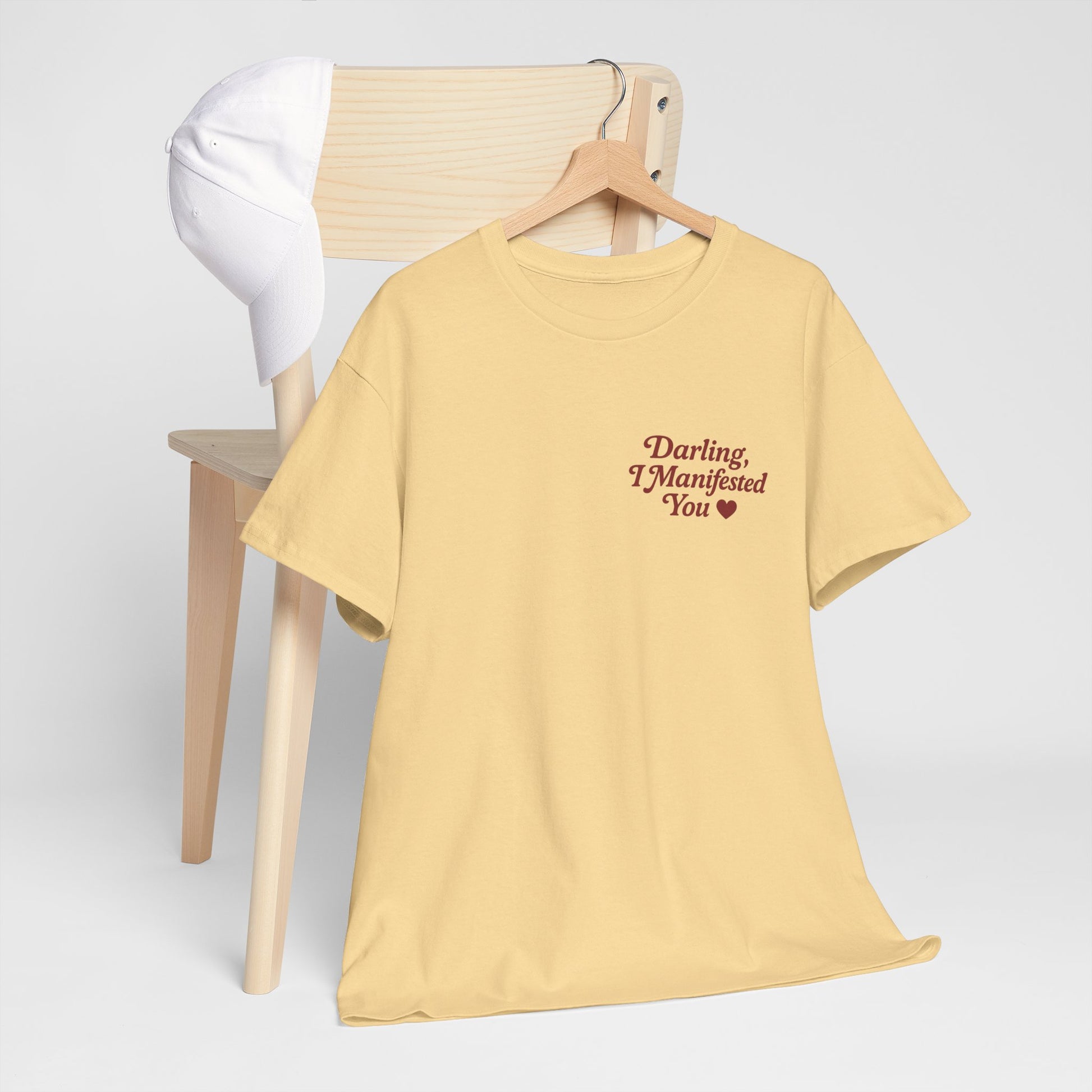 Darling, I Manifested You – Retro Mini Graphic Tee | Unisex Vintage Spiritual Shirt - Madame Soulière