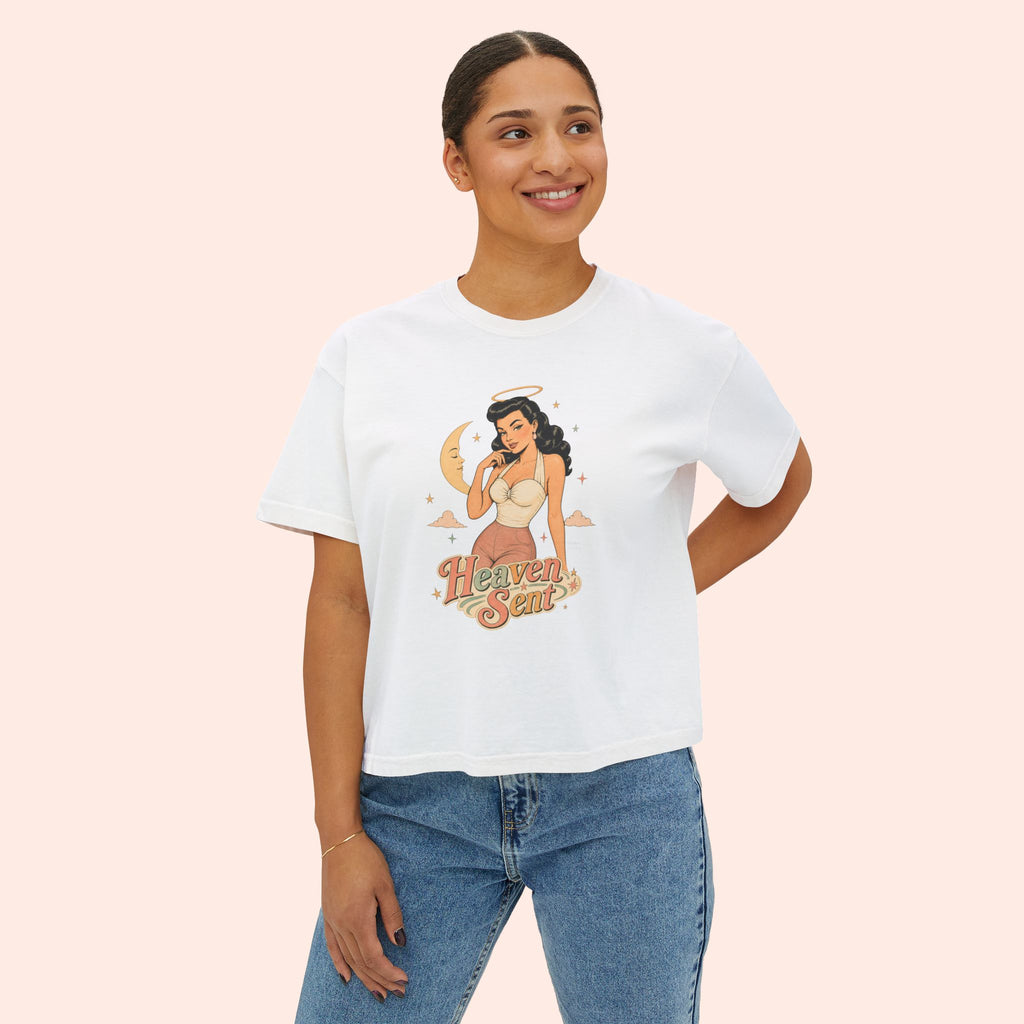 Heaven Sent – Retro Pin-Up Vintage Boxy T-Shirt
