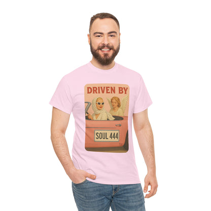Driven by Soul 444 – Angel Number Retro Graphic Tee | Unisex Vintage Empowerment Shirt - Madame Soulière