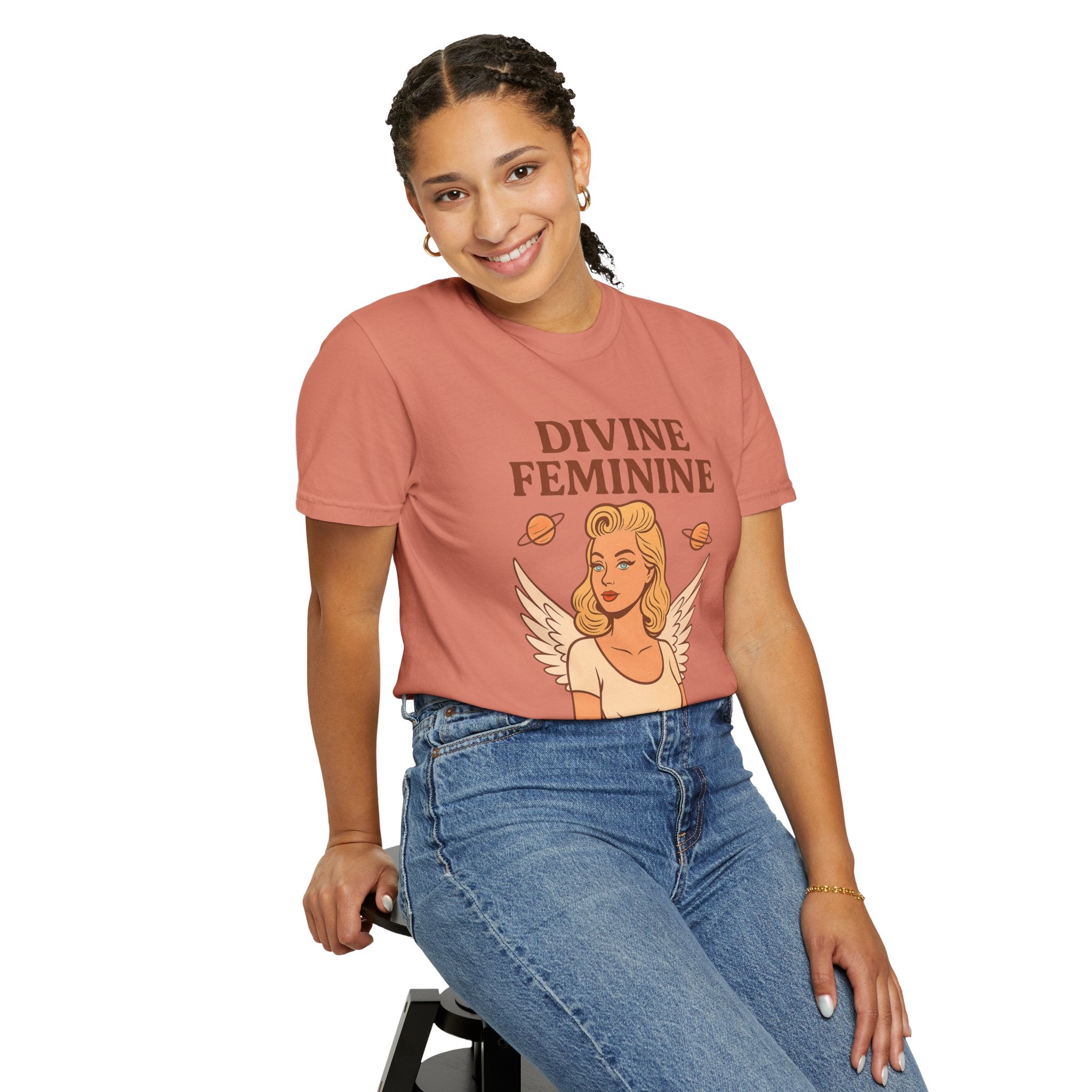 Divine Feminine Graphic T-Shirt – Vintage 50s Pin-Up Unisex Tee