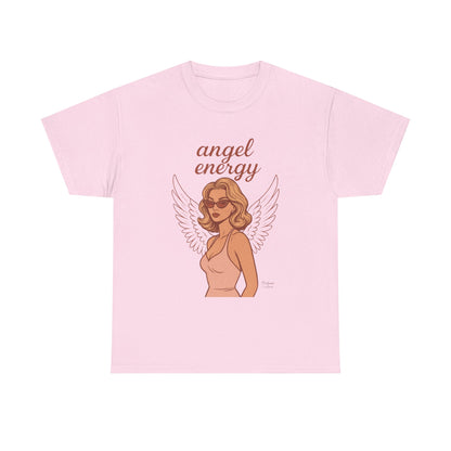 Angel Energy Unisex T-Shirt – Vintage Retro Graphic Tee, Spiritual Pin Up Shirt, Feminine Aesthetic Empowerment Top - Madame Soulière